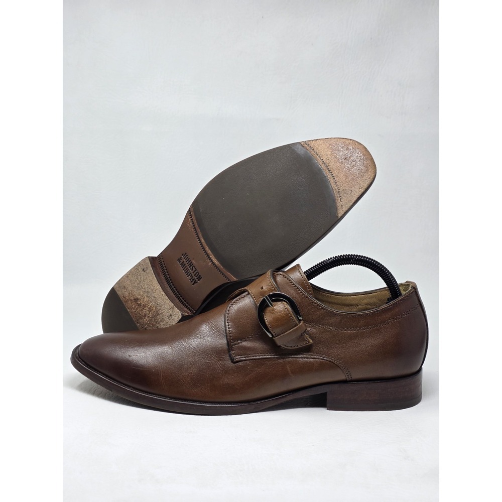 Johnston & Murphy Mens Size 9.5M Flynch Monk Strap Loafers Tan 20-9610 Pre-owned